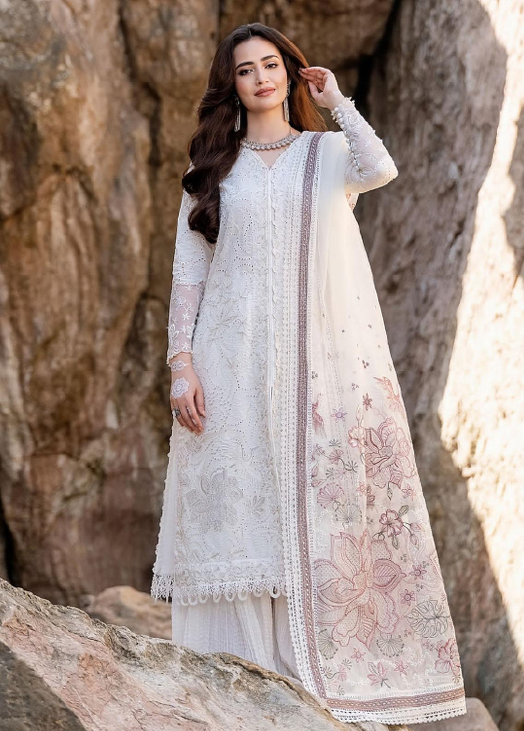 Shahkaar by Jazmin Embroidered Lawn Suits Unstitched 3 Piece JZ23SS 01 Heer - Spring/Summer Collection