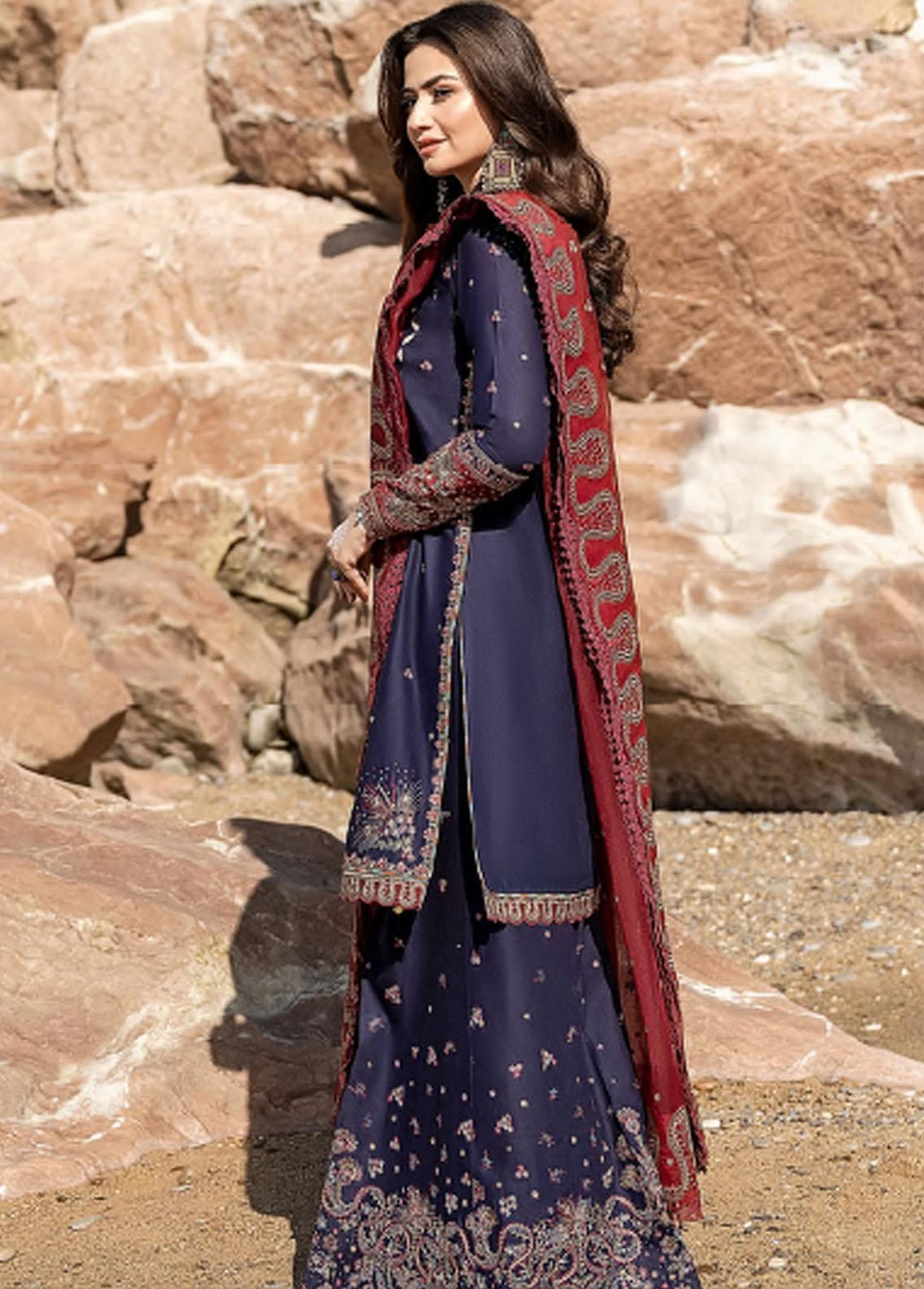 Shahkaar by Jazmin Embroidered Lawn Suits Unstitched 3 Piece JZ23SS 03 Darya - Spring/Summer Collection