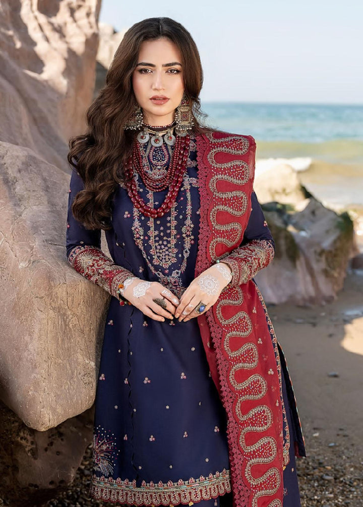 Shahkaar by Jazmin Embroidered Lawn Suits Unstitched 3 Piece JZ23SS 03 Darya - Spring/Summer Collection