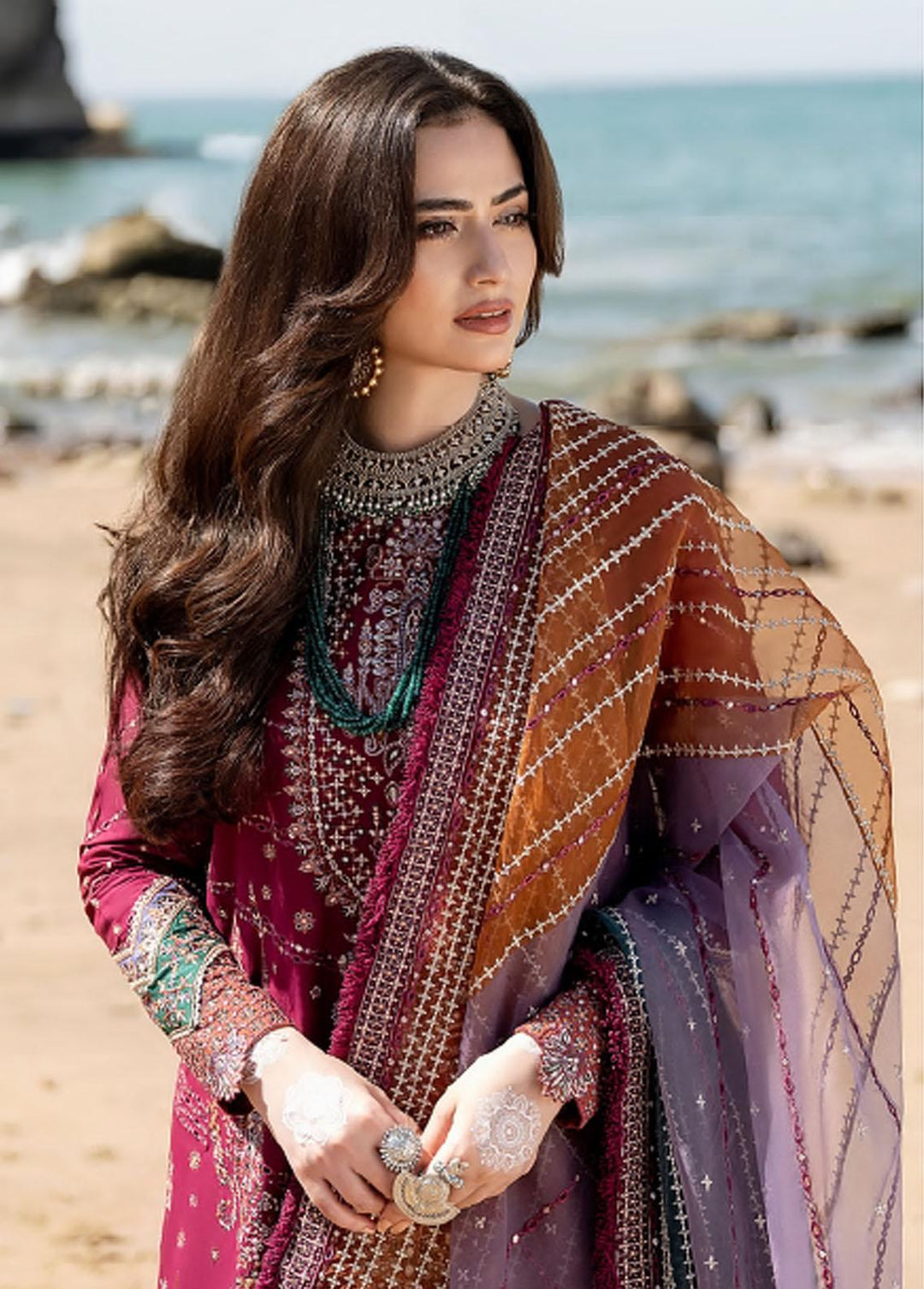 Shahkaar by Jazmin Embroidered Lawn Suits Unstitched 3 Piece JZ23SS 06 Gulposh - Spring/Summer Collection