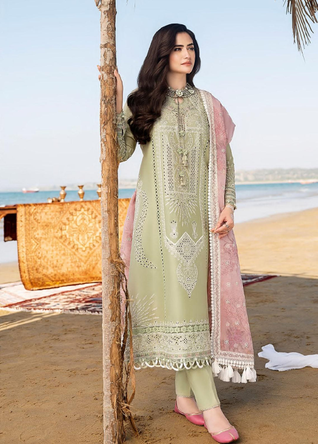Shahkaar by Jazmin Embroidered Lawn Suits Unstitched 3 Piece JZ23SS 08 Taban - Spring/Summer Collection