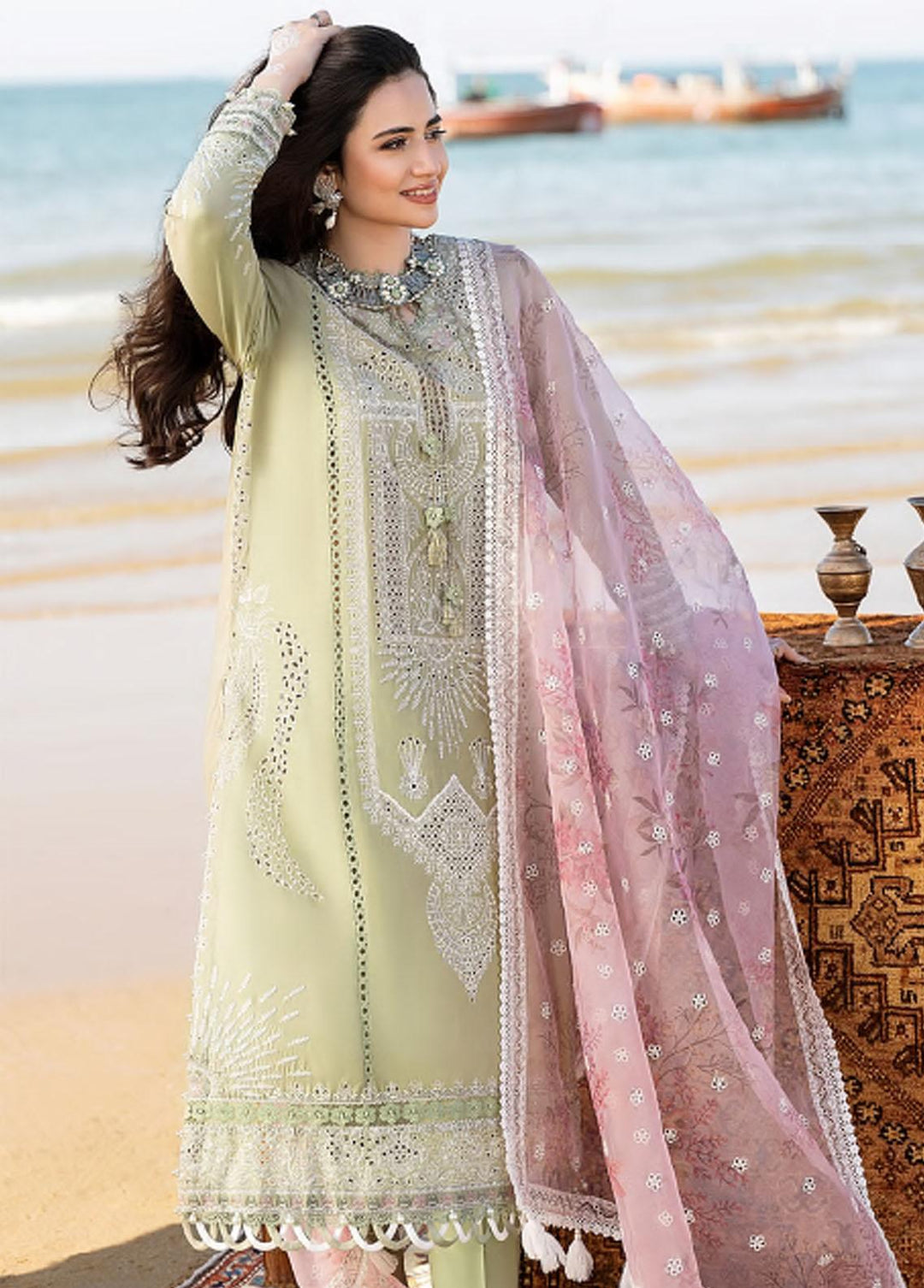 Shahkaar by Jazmin Embroidered Lawn Suits Unstitched 3 Piece JZ23SS 08 Taban - Spring/Summer Collection