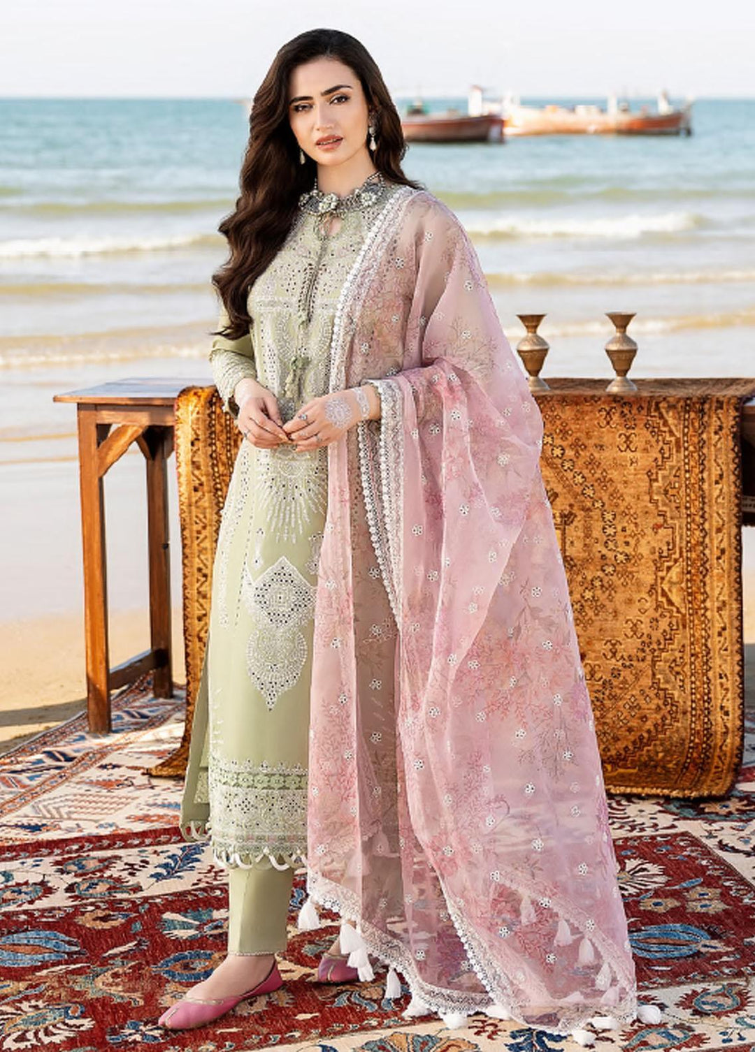 Shahkaar by Jazmin Embroidered Lawn Suits Unstitched 3 Piece JZ23SS 08 Taban - Spring/Summer Collection