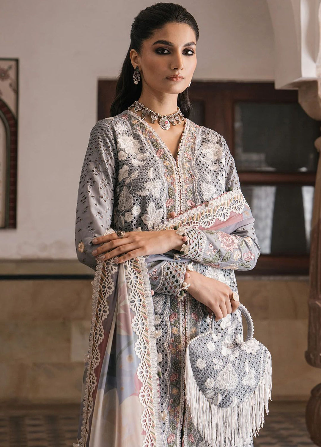 Shahkaar by Jazmin Embroidered Lawn Suits Unstitched 3 Piece JZ24SK D-03 - Festive Collection