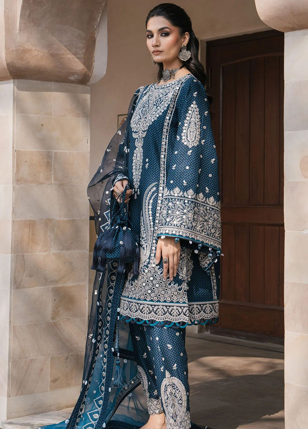 Shahkaar by Jazmin Embroidered Lawn Suits Unstitched 3 Piece JZ24SK D-05 - Festive Collection