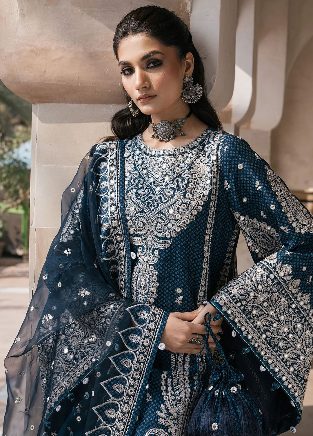 Shahkaar by Jazmin Embroidered Lawn Suits Unstitched 3 Piece JZ24SK D-05 - Festive Collection