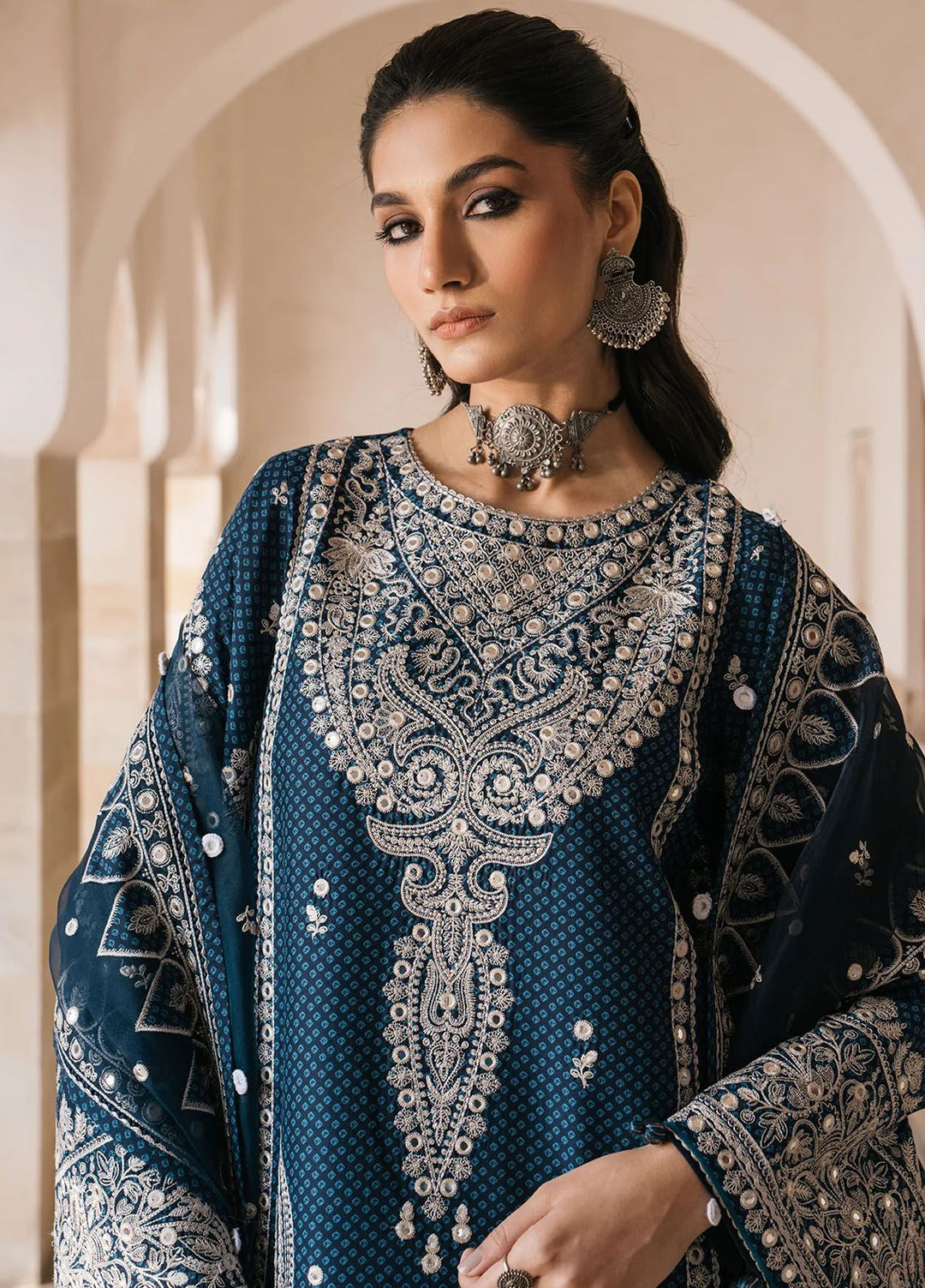 Shahkaar by Jazmin Embroidered Lawn Suits Unstitched 3 Piece JZ24SK D-05 - Festive Collection