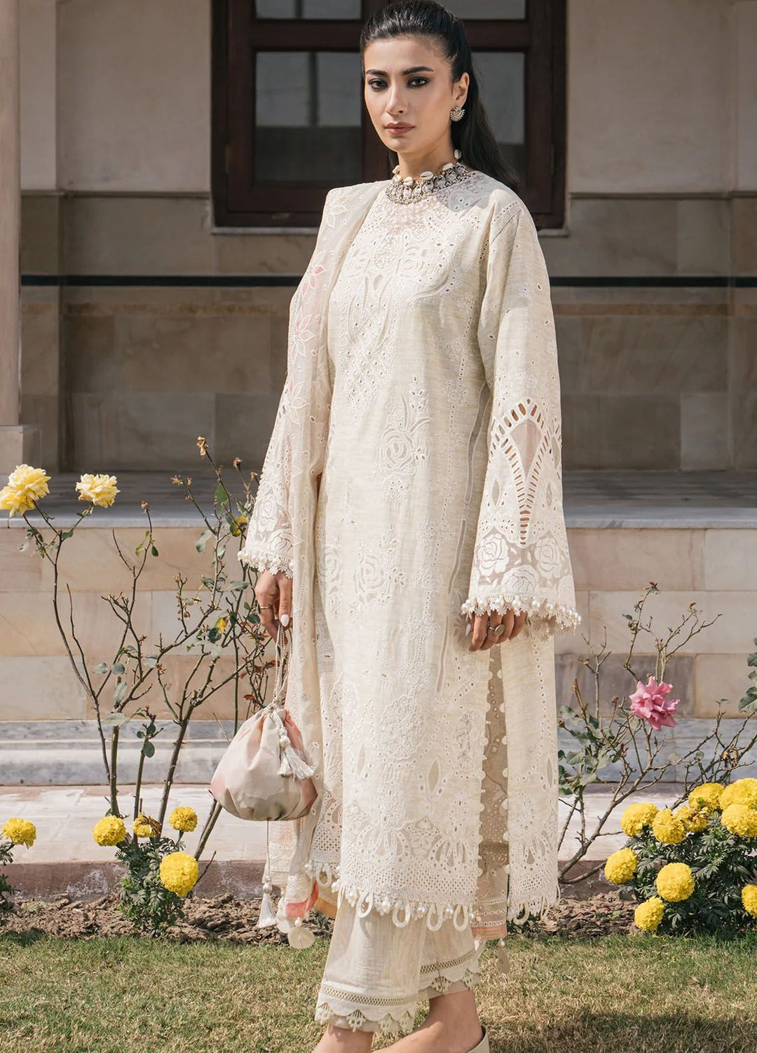 Shahkaar by Jazmin Embroidered Lawn Suits Unstitched 3 Piece JZ24SK D-07 - Festive Collection