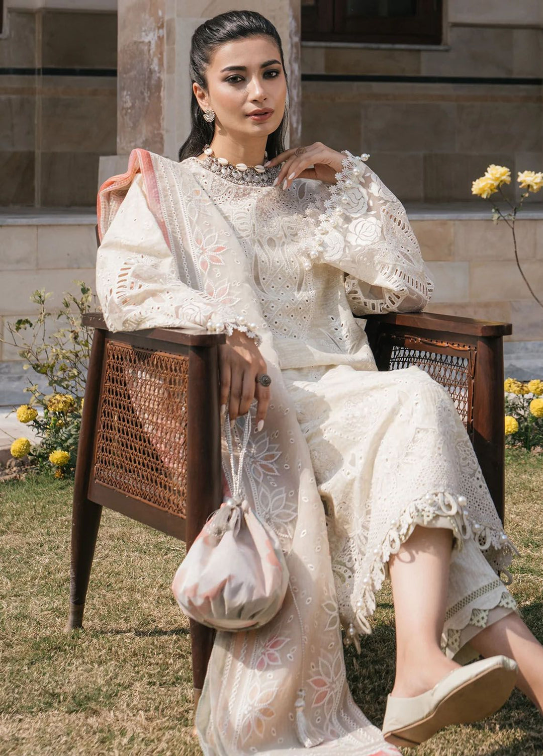 Shahkaar by Jazmin Embroidered Lawn Suits Unstitched 3 Piece JZ24SK D-07 - Festive Collection