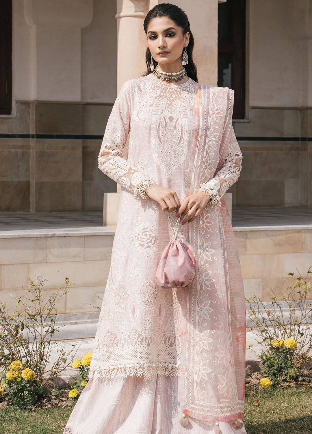 Shahkaar by Jazmin Embroidered Lawn Suits Unstitched 3 Piece JZ24SK D-08 - Festive Collection