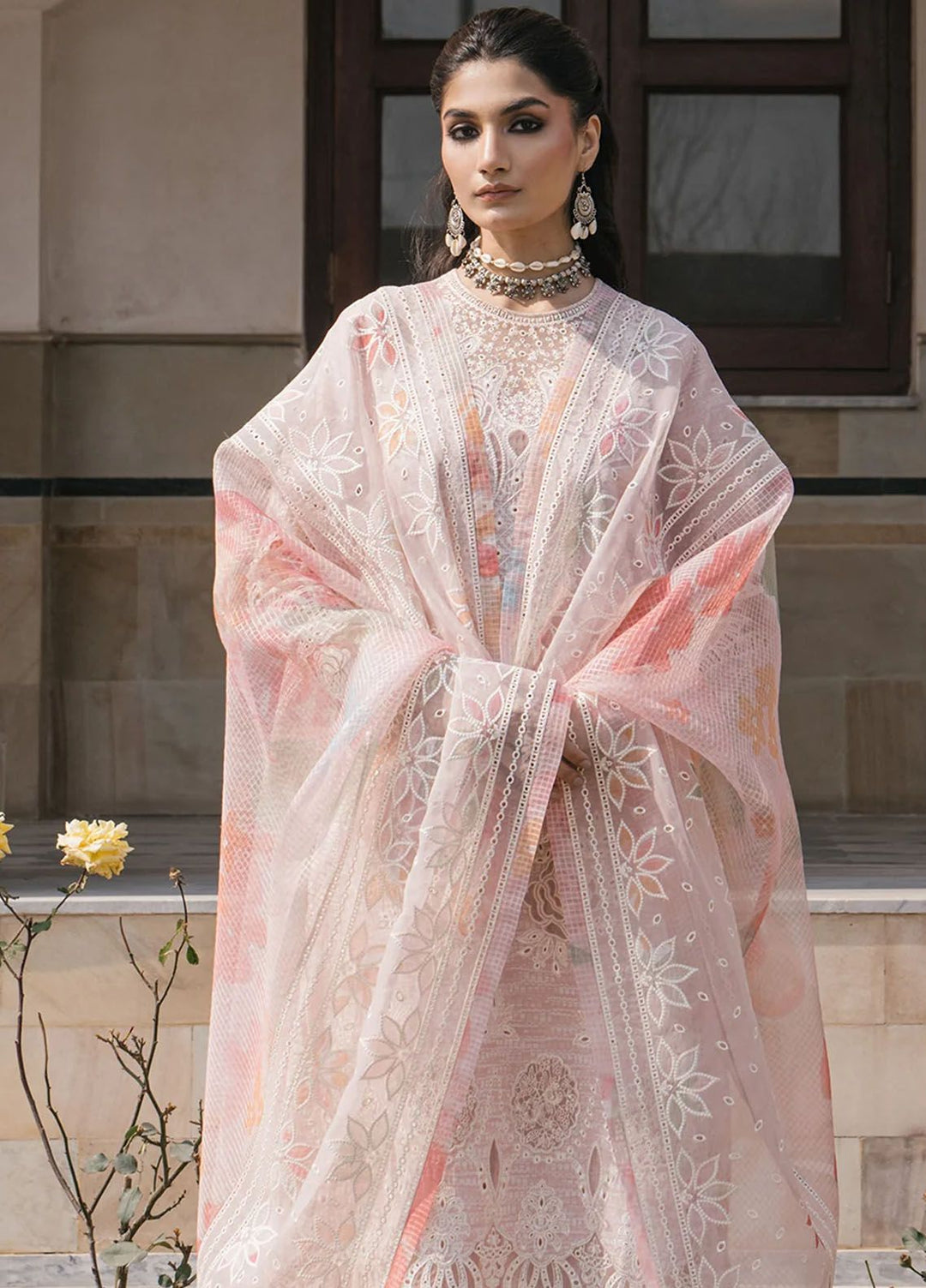 Shahkaar by Jazmin Embroidered Lawn Suits Unstitched 3 Piece JZ24SK D-08 - Festive Collection