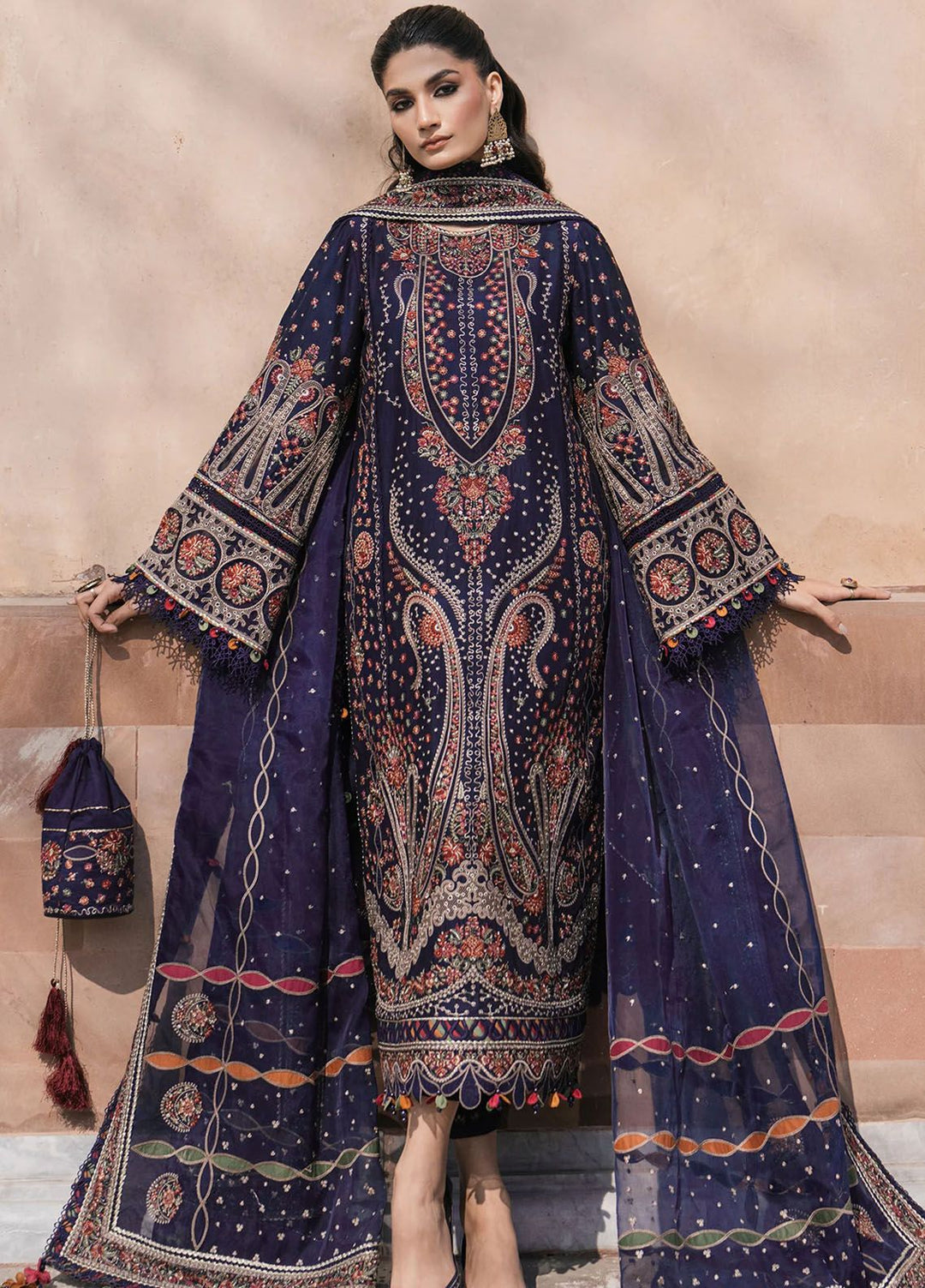 Shahkaar by Jazmin Embroidered Lawn Suits Unstitched 3 Piece JZ24SK D-09 - Festive Collection