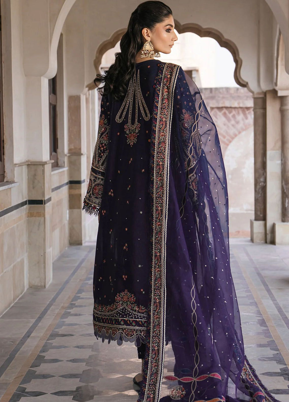 Shahkaar by Jazmin Embroidered Lawn Suits Unstitched 3 Piece JZ24SK D-09 - Festive Collection