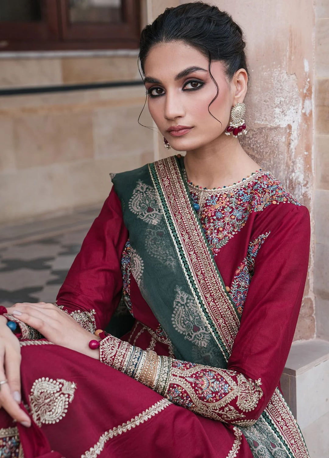 Shahkaar by Jazmin Embroidered Lawn Suits Unstitched 3 Piece JZ24SK D-11 - Festive Collection