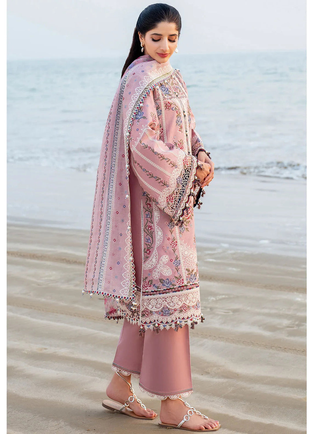 Shahkaar by Jazmin Embroidered Lawn Suits Unstitched 3 Piece JZ25SK SL25-D2 - Summer Collection