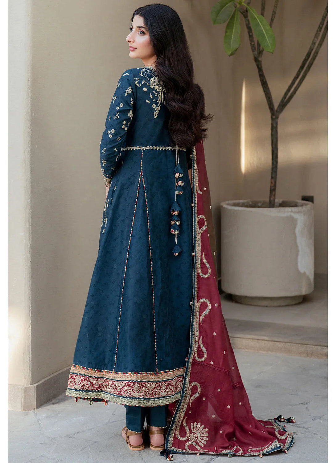 Shahkaar by Jazmin Embroidered Lawn Suits Unstitched 3 Piece JZ25SK SL25-D3 - Summer Collection