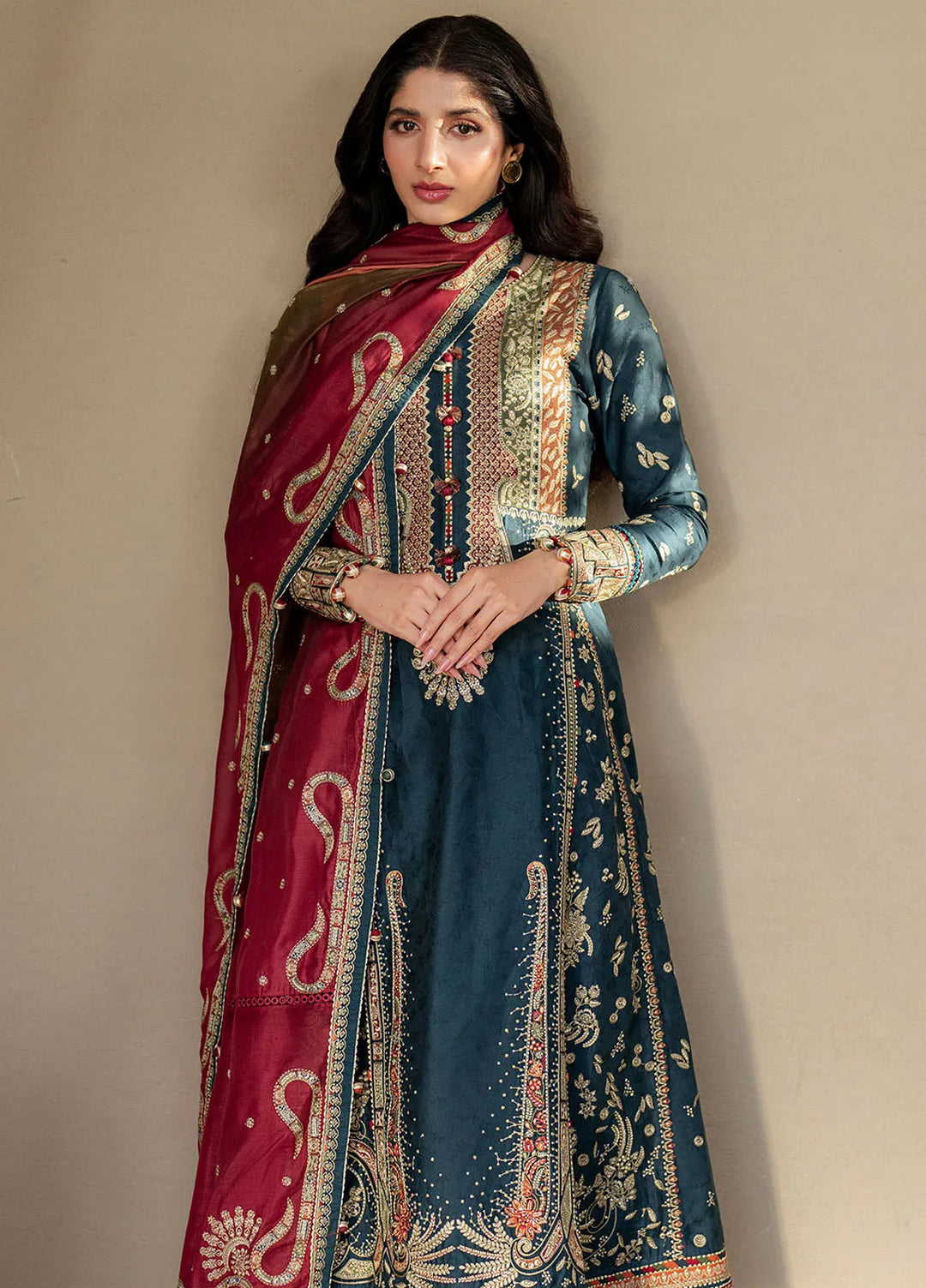 Shahkaar by Jazmin Embroidered Lawn Suits Unstitched 3 Piece JZ25SK SL25-D3 - Summer Collection