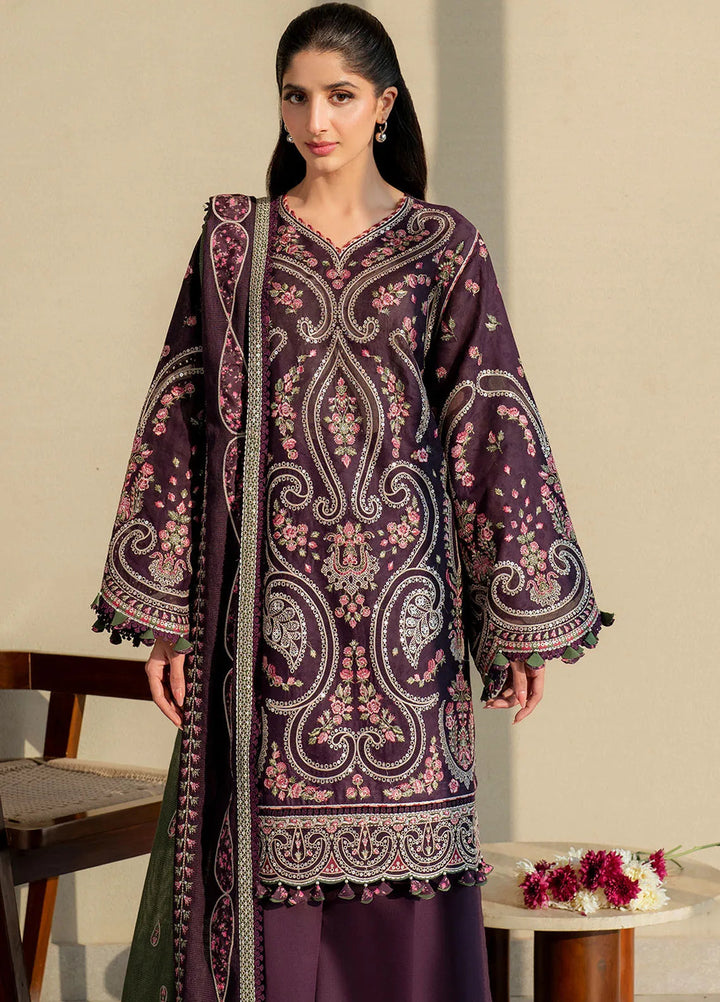 Shahkaar by Jazmin Embroidered Lawn Suits Unstitched 3 Piece JZ25SK SL25-D6 - Summer Collection