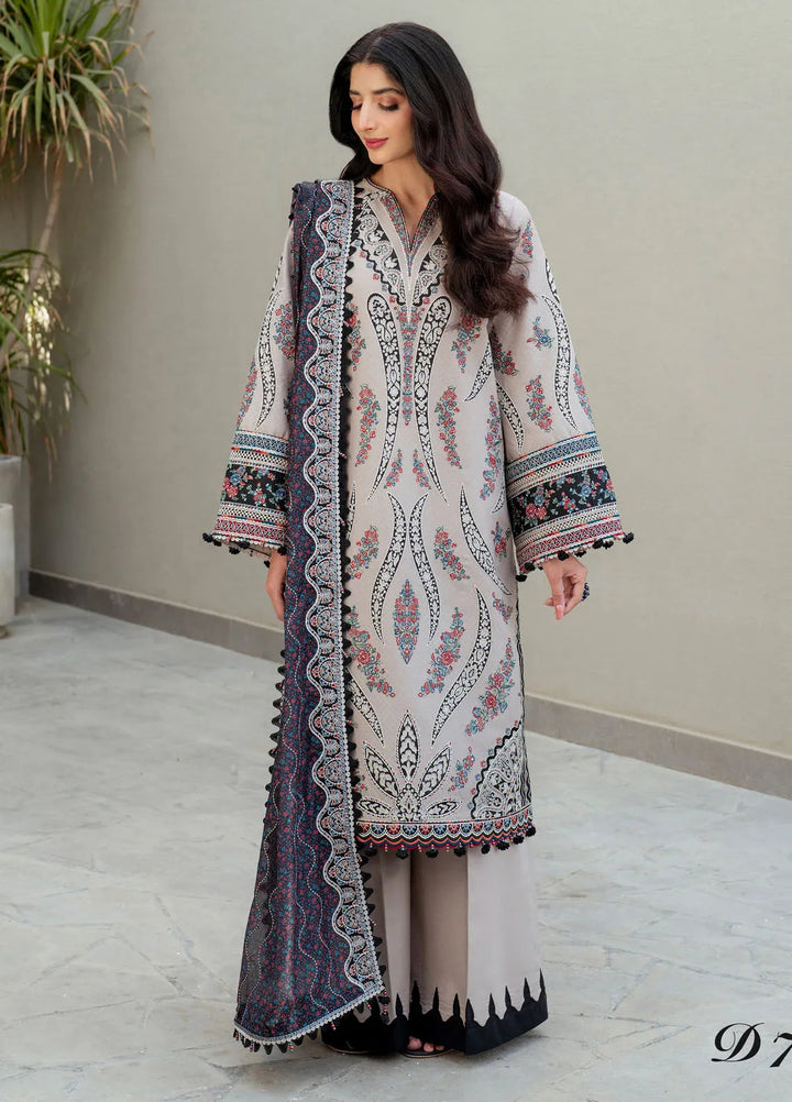 Shahkaar by Jazmin Embroidered Lawn Suits Unstitched 3 Piece JZ25SK SL25-D7 - Summer Collection