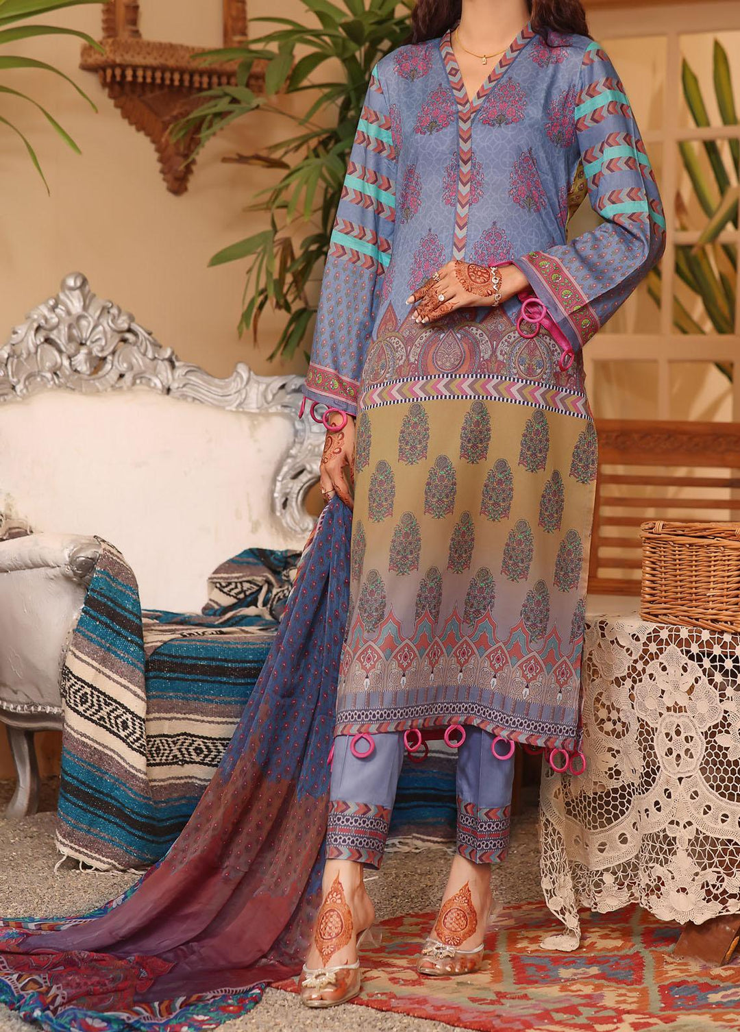 Shahkar By VS Textiles Printed Lawn Suits Unstitched 3 Piece VS23S 01 - Summer Collection
