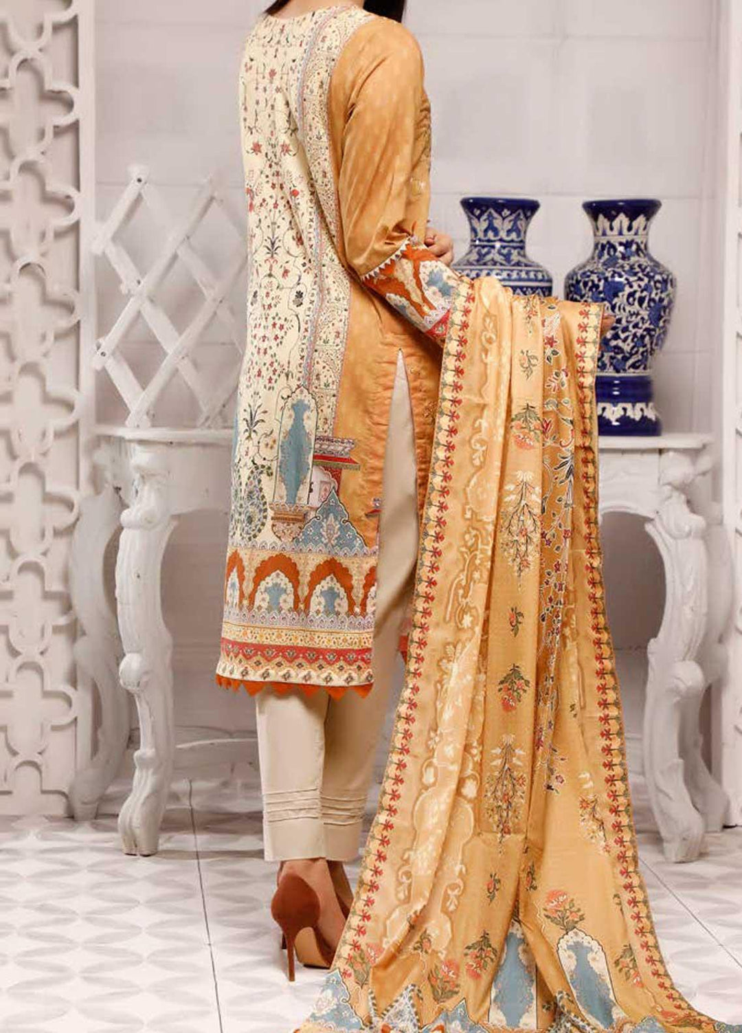 Shahkar by VS Textiles Embroidered Lawn Suits Unstitched 3 Piece VS21SK D-201 - Summer Collection