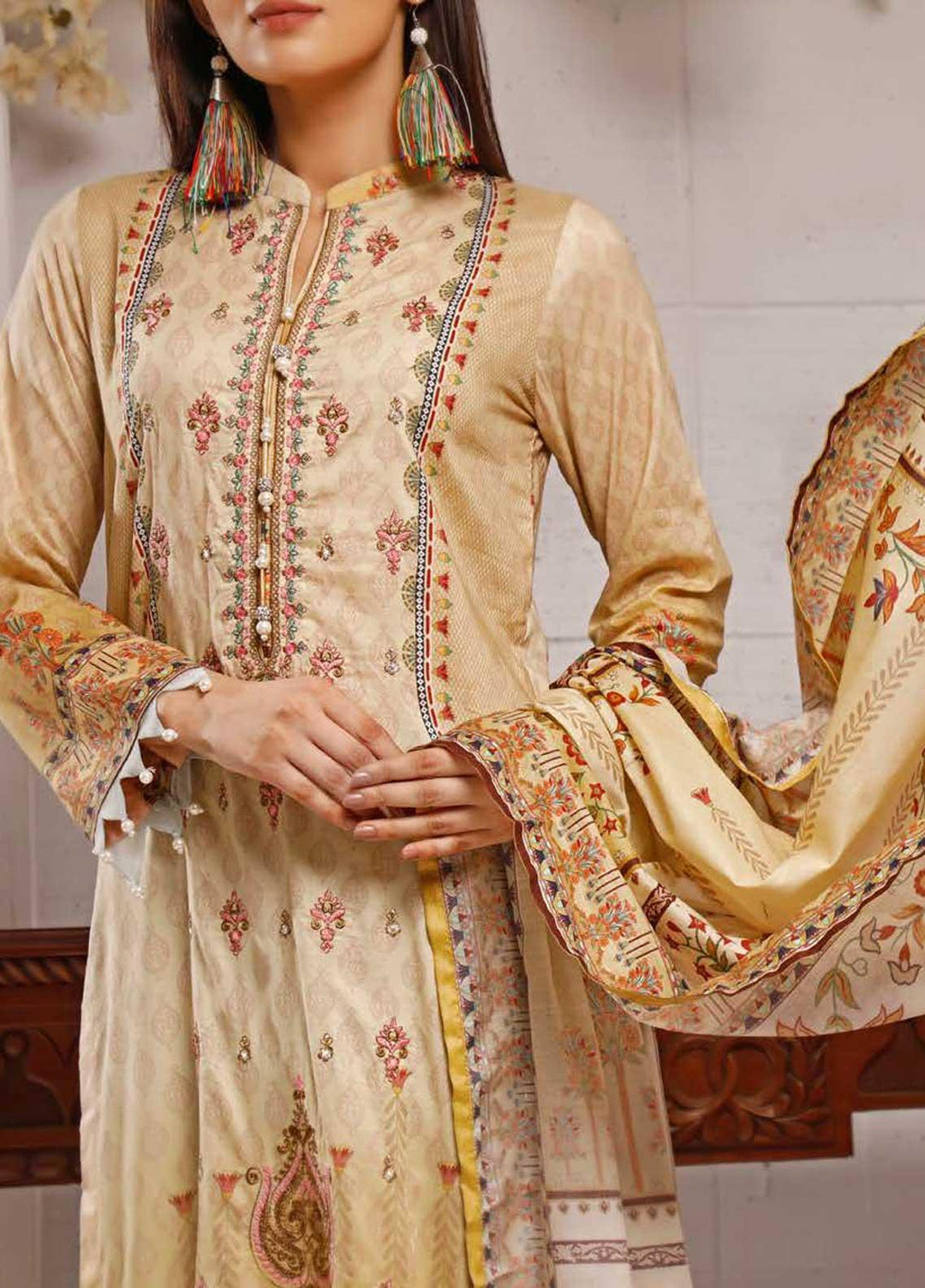 Shahkar by VS Textiles Embroidered Lawn Suits Unstitched 3 Piece VS21SK D-203 - Summer Collection