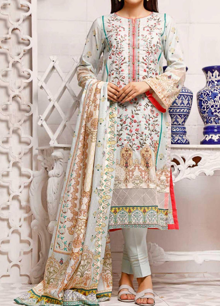 Shahkar by VS Textiles Embroidered Lawn Suits Unstitched 3 Piece VS21SK D-204 - Summer Collection