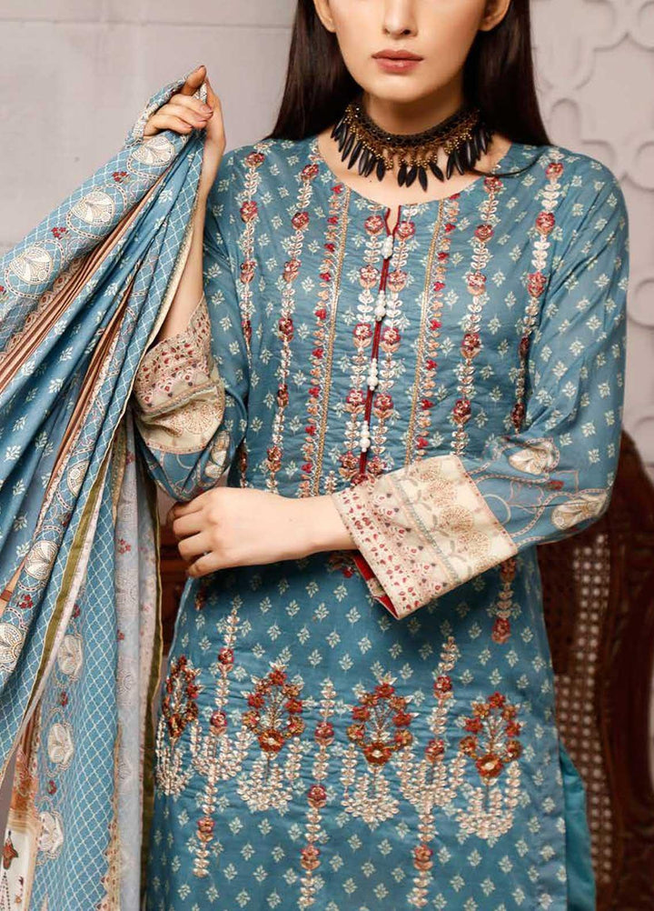 Shahkar by VS Textiles Embroidered Lawn Suits Unstitched 3 Piece VS21SK D-206 - Summer Collection