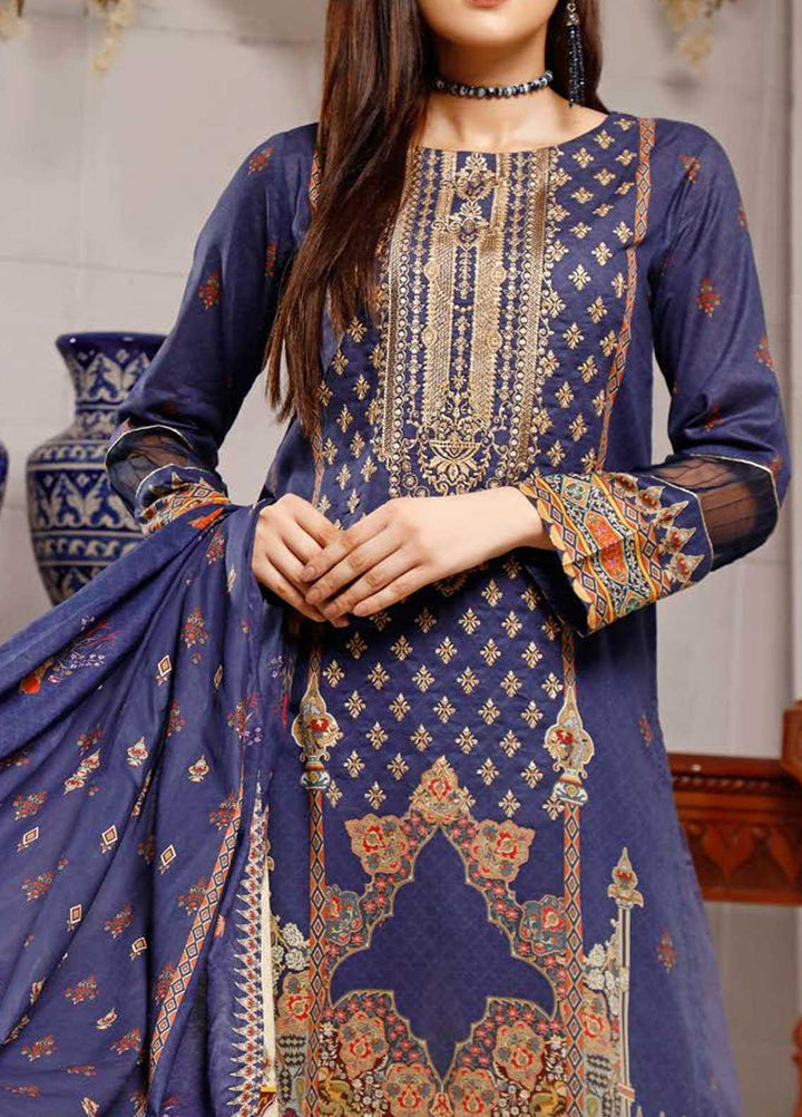 Shahkar by VS Textiles Embroidered Lawn Suits Unstitched 3 Piece VS21SK D-209 - Summer Collection