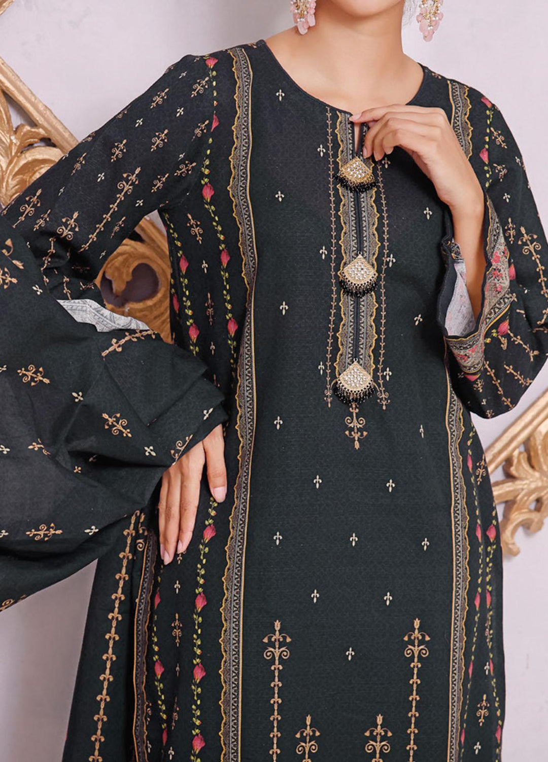 Shahkar by VS Textiles Printed Khaddar Suits Unstitched 3 Piece VS21SHK D-101 - Winter Collection