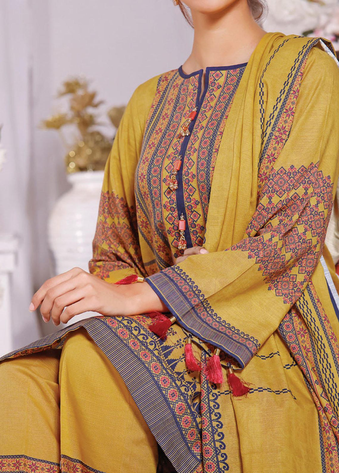 Shahkar by VS Textiles Printed Khaddar Suits Unstitched 3 Piece VS21SHK D-103 - Winter Collection