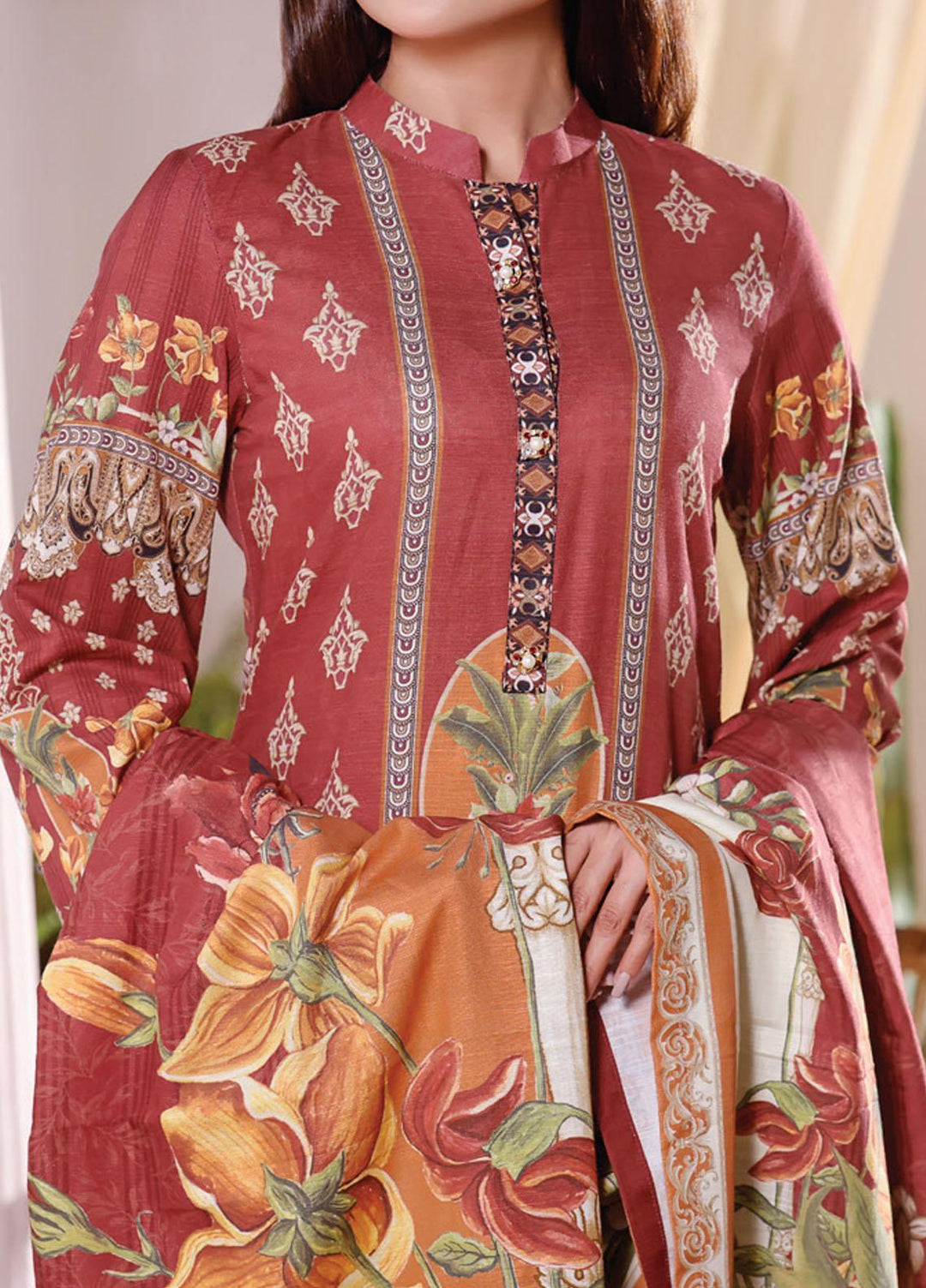 Shahkar by VS Textiles Printed Khaddar Suits Unstitched 3 Piece VS21SHK D-105 - Winter Collection