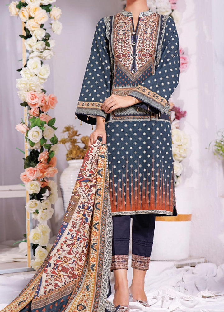 Shahkar by VS Textiles Printed Khaddar Suits Unstitched 3 Piece VS21SHK D-106 - Winter Collection
