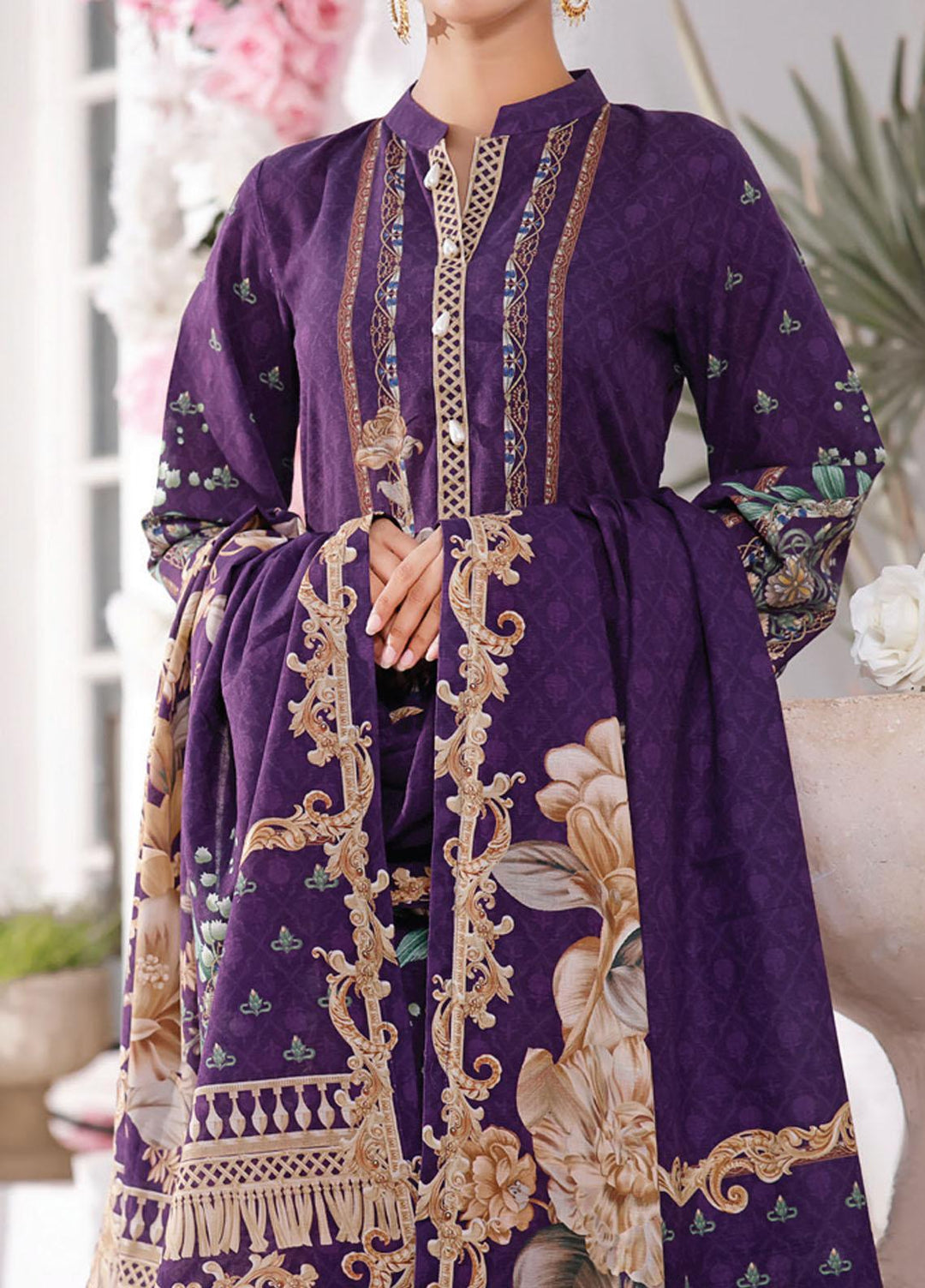 Shahkar by VS Textiles Printed Khaddar Suits Unstitched 3 Piece VS21SHK D-108 - Winter Collection