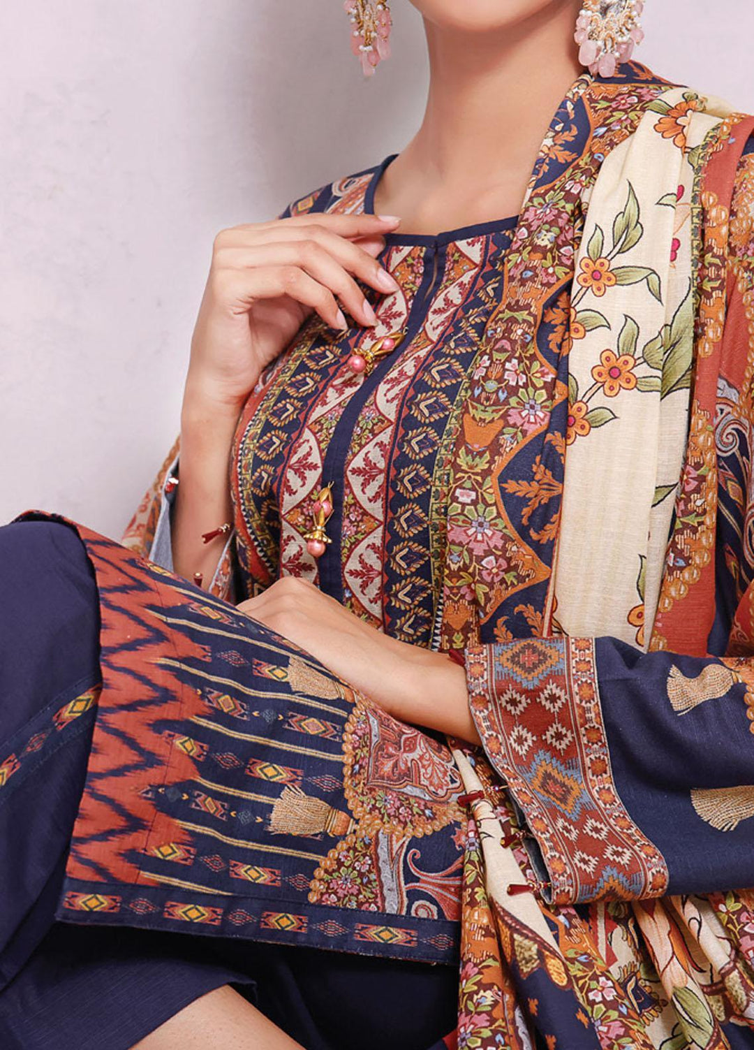 Shahkar by VS Textiles Printed Khaddar Suits Unstitched 3 Piece VS21SHK D-113 - Winter Collection
