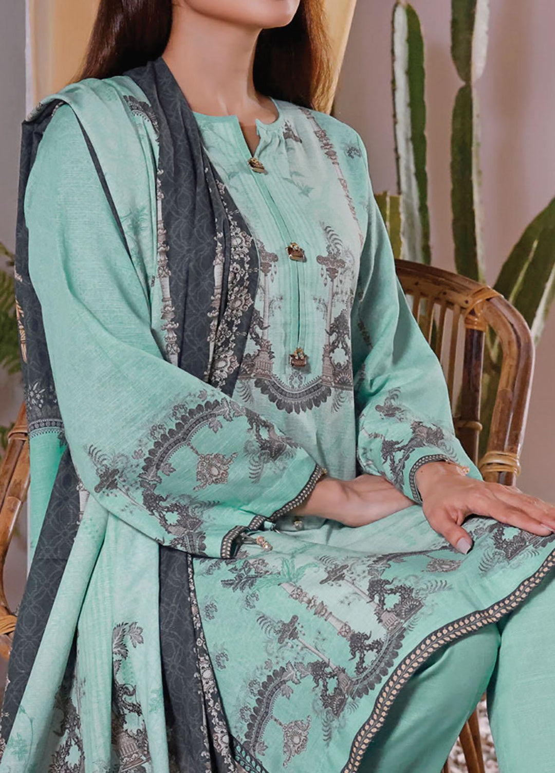 Shahkar by VS Textiles Printed Khaddar Suits Unstitched 3 Piece VS21SHK D-116 - Winter Collection