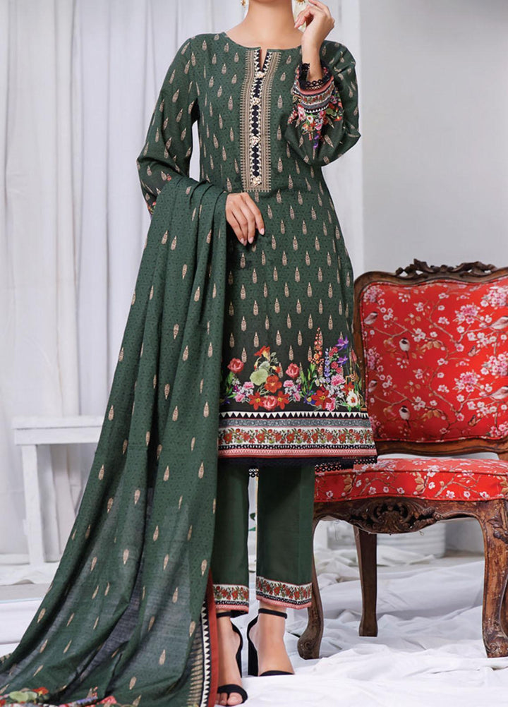 Shahkar by VS Textiles Printed Khaddar Suits Unstitched 3 Piece VS21SHK D-121 - Winter Collection