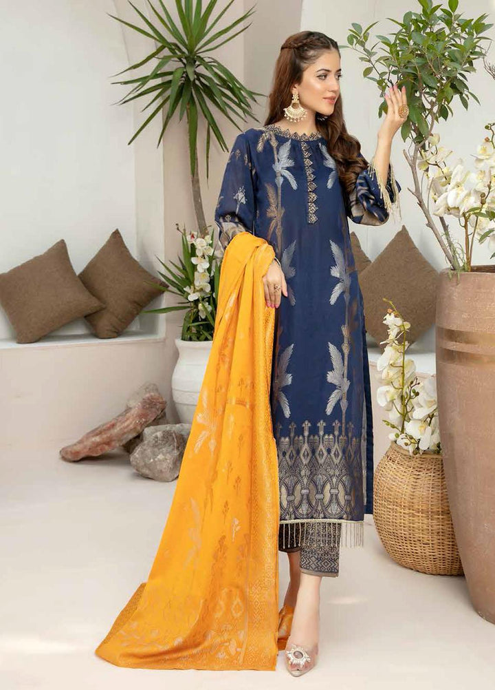 Shahnameh by Riaz Arts Broschia Banarsi Lawn Suits Unstitched 3 Piece RA21-SB2 27 - Summer Collection