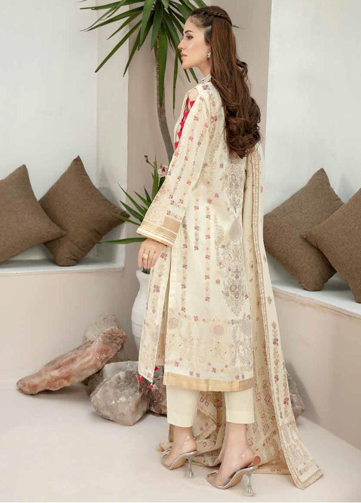 Shahnameh by Riaz Arts Broschia Banarsi Lawn Suits Unstitched 3 Piece RA21-SB2 28 - Summer Collection