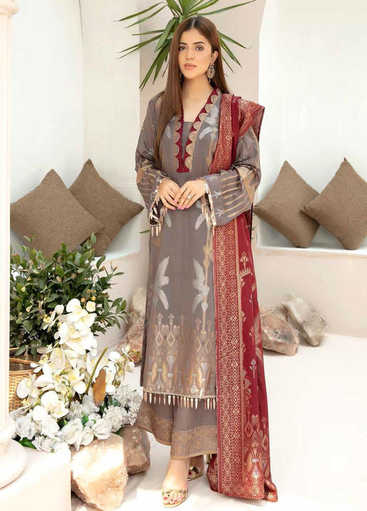 Shahnameh by Riaz Arts Broschia Banarsi Lawn Suits Unstitched 3 Piece RA21-SB2 29 - Summer Collection