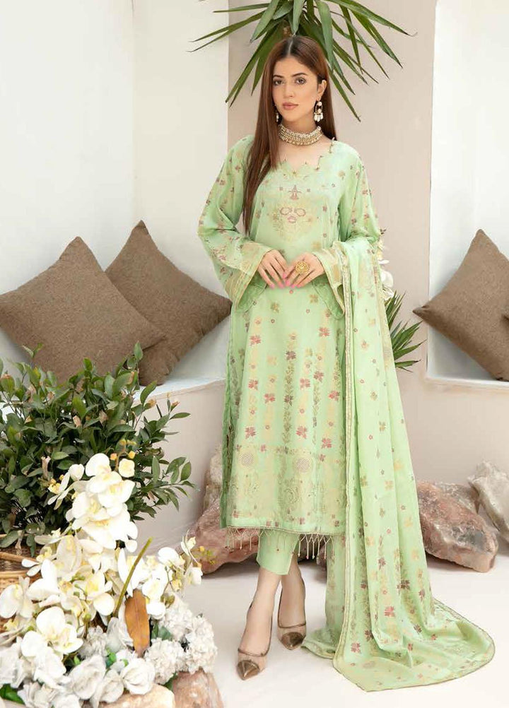 Shahnameh by Riaz Arts Broschia Banarsi Lawn Suits Unstitched 3 Piece RA21-SB2 30 - Summer Collection