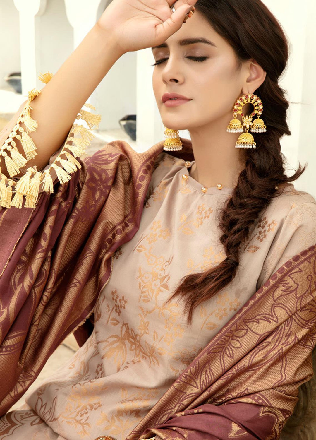 Shahnameh by Riaz Arts Banarsi Lawn Suits Unstitched 3 Piece RA21SB D-23 - Summer Collection