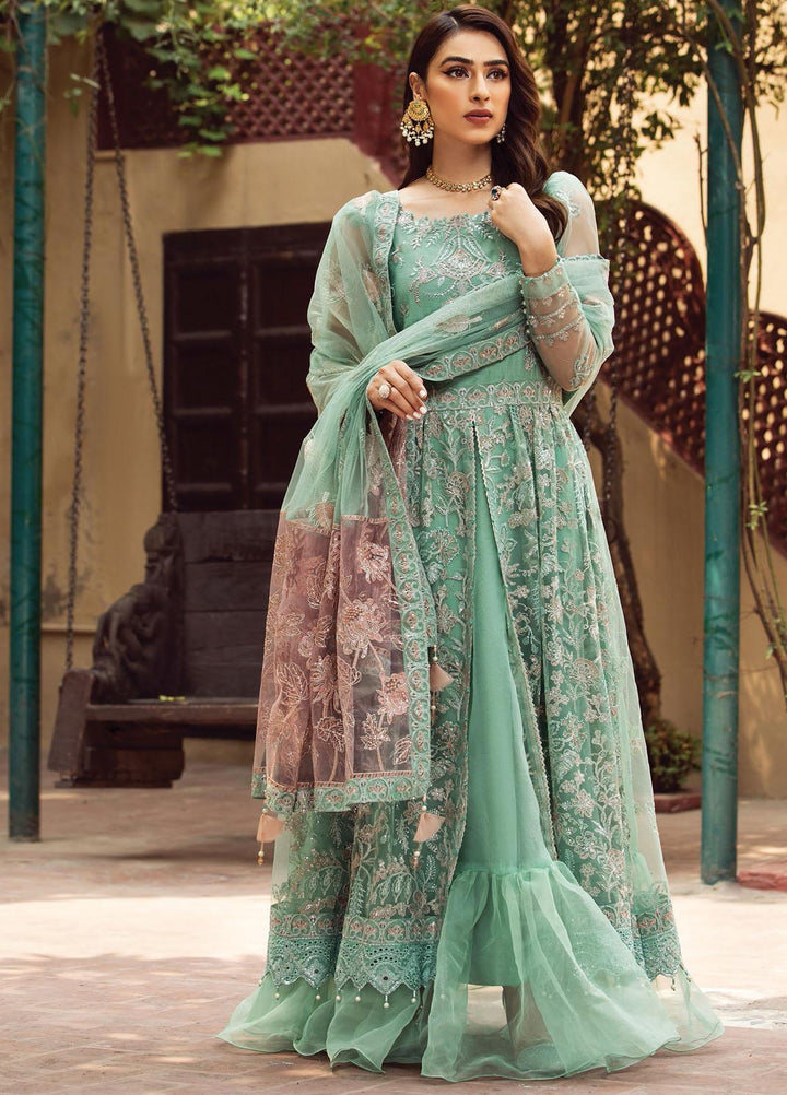 Alizeh Fashion by Bilal Embroidery Embroidered Net Suits Unstitched 3 Piece AFB21SH 02-ANARKALI - Festive Collection