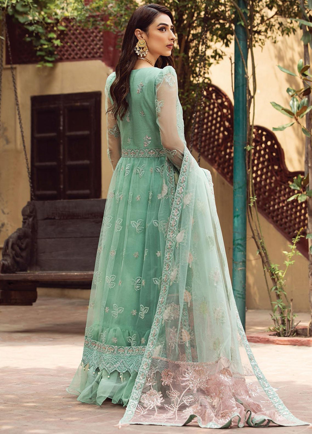 Alizeh Fashion by Bilal Embroidery Embroidered Net Suits Unstitched 3 Piece AFB21SH 02-ANARKALI - Festive Collection