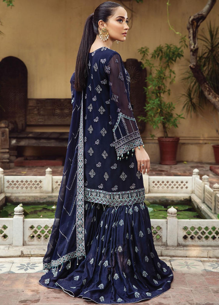Alizeh Fashion by Bilal Embroidery Embroidered Chiffon Suits Unstitched 3 Piece AFB21SH 04-SHAAHANA - Festive Collection