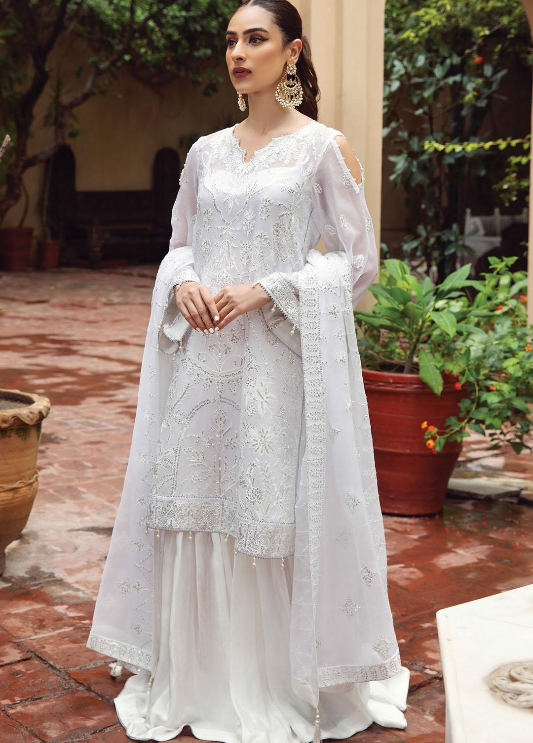Alizeh Fashion by Bilal Embroidery Embroidered Chiffon Suits Unstitched 3 Piece AFB21SH 05-SHAHNOOR - Festive Collection
