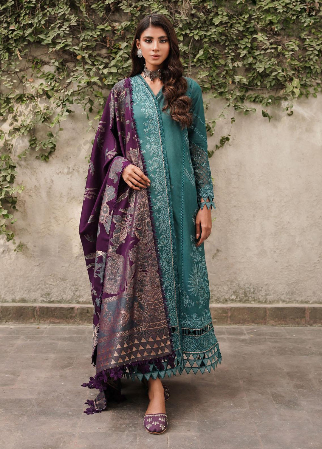 Shahtoosh By Jazmin Embroidered Khaddar Suits Unstitched 3 Piece JZ22SW 03 Samaa - Winter Collection