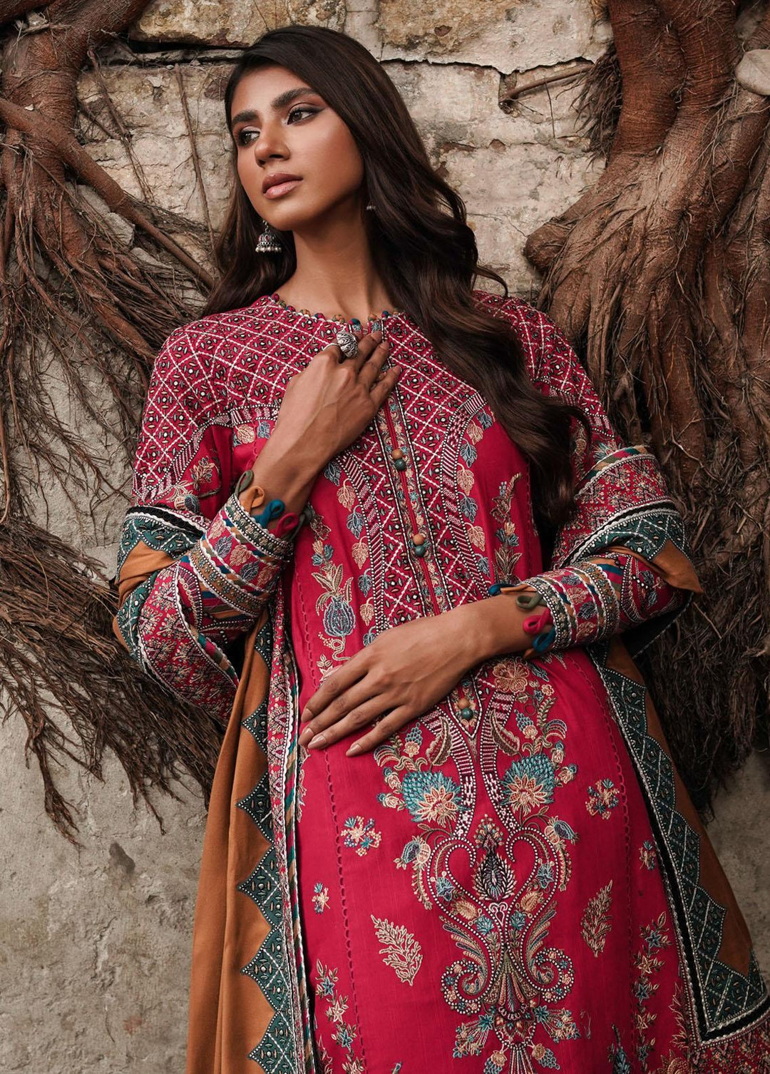 Shahtoosh By Jazmin Embroidered Khaddar Suits Unstitched 3 Piece JZ22SW 04 Mayal - Winter Collection