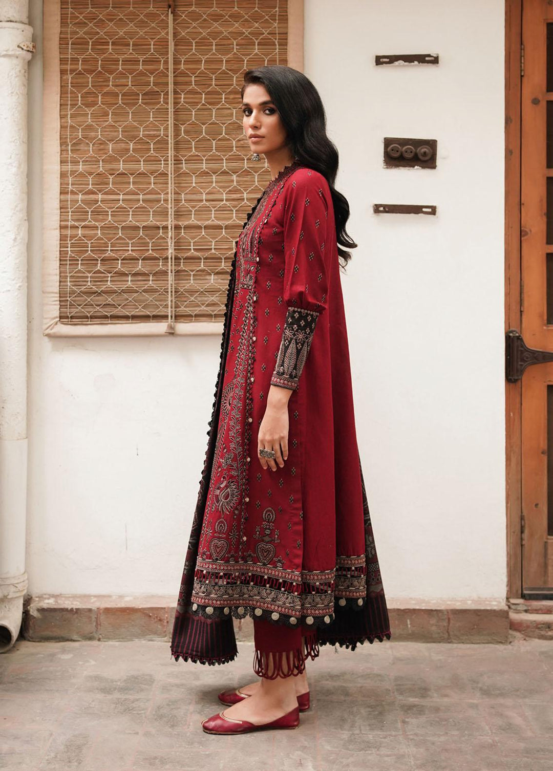 Shahtoosh By Jazmin Embroidered Khaddar Suits Unstitched 3 Piece JZ22SW 07 Sabuhi - Winter Collection