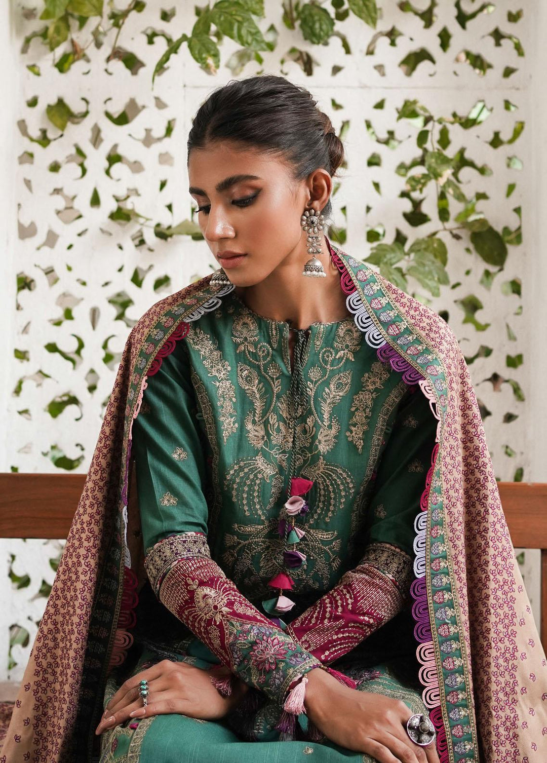 Shahtoosh By Jazmin Embroidered Khaddar Suits Unstitched 3 Piece JZ22SW 08 Rabt - Winter Collection